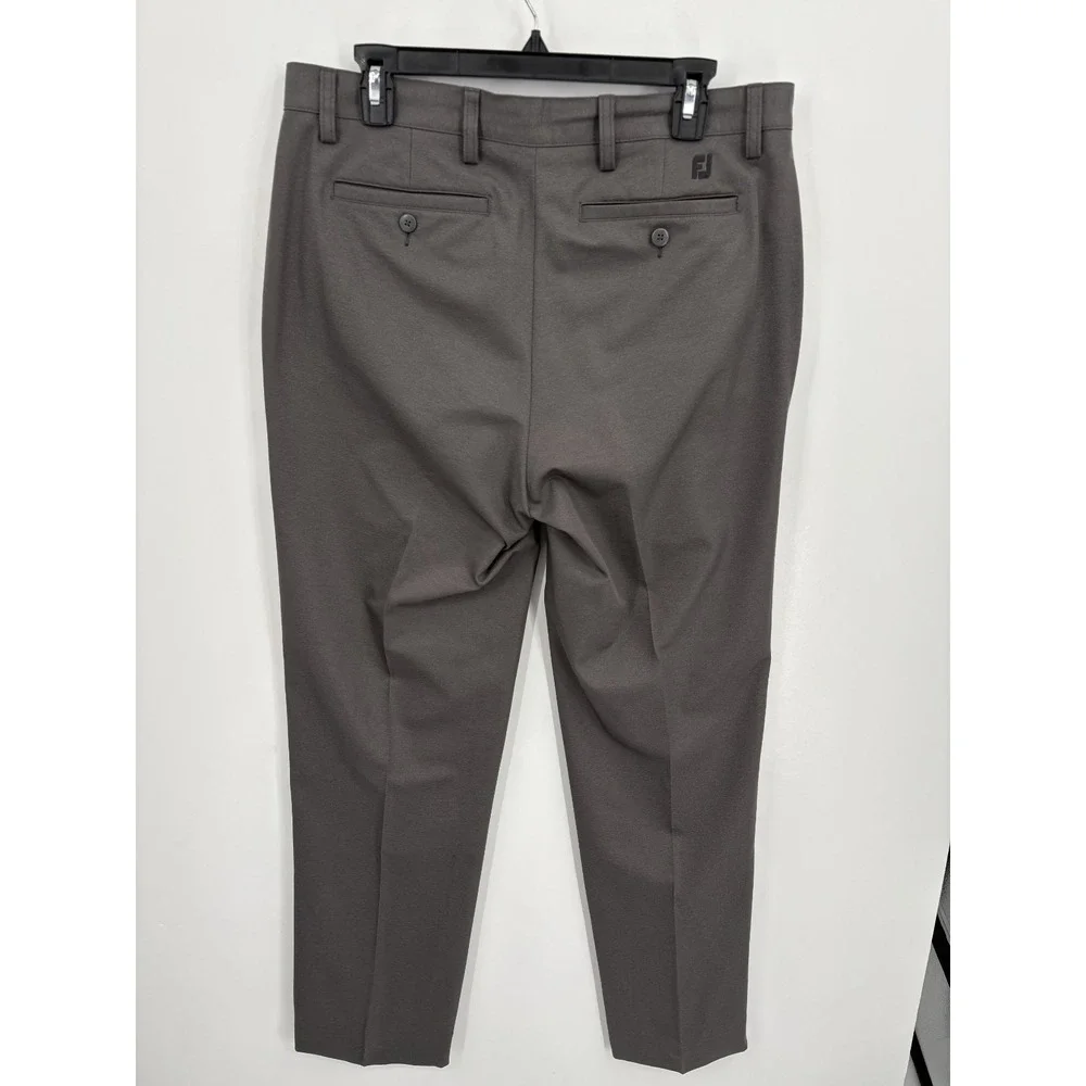 FootJoy Golf Pants Men's 34x32 Gray Performance Stretch Flat Front Tech Khakis